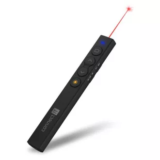 Punjivi laserski pokazivač CONNECT IT, crni Punjivi laserski pokazivač CONNECT IT, crni