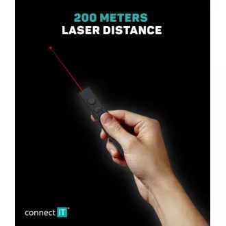 Punjivi laserski pokazivač CONNECT IT, crni Punjivi laserski pokazivač CONNECT IT, crni