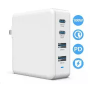Viking USB punjač GaN 100W, podrška PD3.0 i QC4+, bijeli