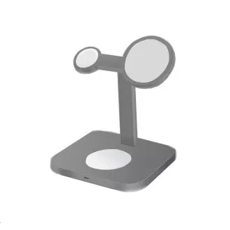 COTEetCI postolje i stanica za punjenje MagSafe 3u1 AirPods/iPhone/Apple Watch WS-36, siva