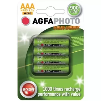 AgfaPhoto punjiva AAA NiMH baterija, 900mAh, blister 4 kom