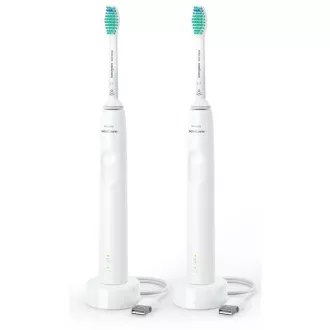 Philips HX3675/13 Sonicare 3100, set četkica za zube, za odrasle, 31000 vibracija/min, timer, senzor pritiska, bijela