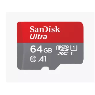 SanDisk MicroSDXC kartica 64GB Ultra (140 MB/s, A1 klasa 10 UHS-I) + adapter