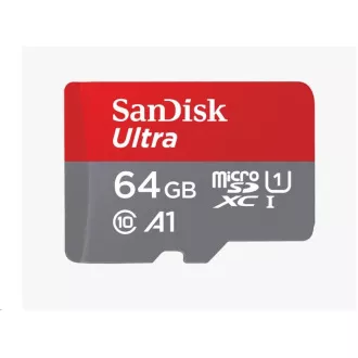 SanDisk MicroSDXC kartica 64GB Ultra (140 MB/s, A1 klasa 10 UHS-I) + adapter SanDisk MicroSDXC kartica 64GB Ultra (140 MB/s, A1 klasa 10 UHS-I) + adapter
