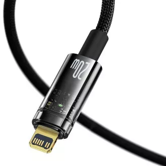 Baseus Explorer Series podatkovni kabel USB-C/Lightning s inteligentnim isključivanjem 20 W 2m crni
