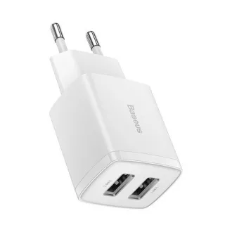 Baseus kompaktni punjač 2U 10.5W bijeli