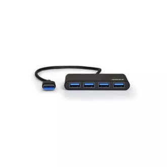 PORT HUB USB-A, 4x USB-A 3.0, crni