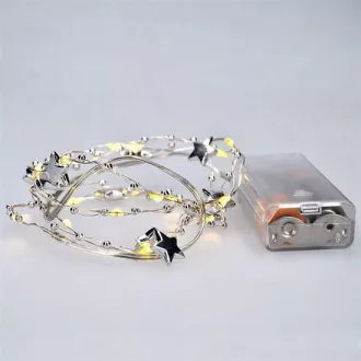 Solight LED lančić s ukrasima, 20LED lančić, 1m, 2x AA, IP20