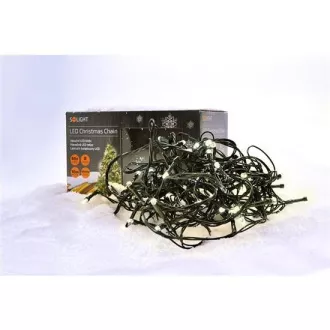 Solight LED vanjski božićni lančić, 100 LED dioda, 10m, 3m kabel, 8 funkcija, timer, IP44, topla bijela