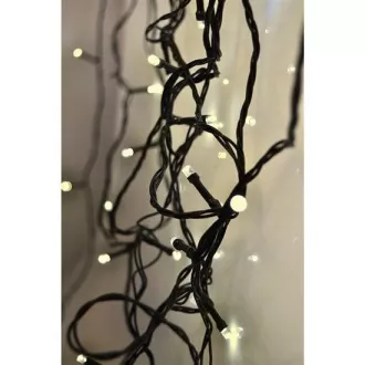 Solight LED vanjski božićni lančić, 100 LED dioda, 10m, 3m kabel, 8 funkcija, timer, IP44, topla bijela