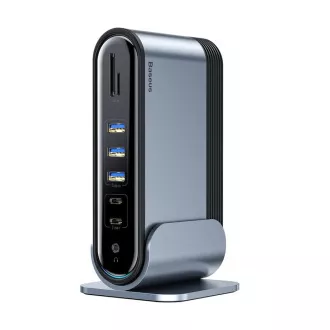 Baseus docking station 17 u 1 za projekciju 3 ekrana s USB-C vezom (CN+EU+UK redukcija utičnica), siva Baseus docking station 17 u 1 za projekciju 3 ekrana s USB-C vezom (CN+EU+UK redukcija utičnica), siva