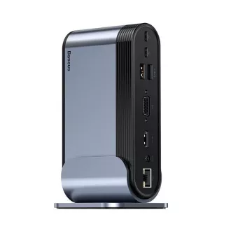 Baseus docking station 17 u 1 za projekciju 3 ekrana s USB-C vezom (CN+EU+UK redukcija utičnica), siva Baseus docking station 17 u 1 za projekciju 3 ekrana s USB-C vezom (CN+EU+UK redukcija utičnica), siva