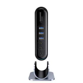 Baseus docking station 17 u 1 za projekciju 3 ekrana s USB-C vezom (CN+EU+UK redukcija utičnica), siva Baseus docking station 17 u 1 za projekciju 3 ekrana s USB-C vezom (CN+EU+UK redukcija utičnica), siva