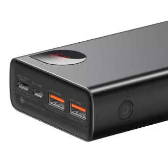 Baseus Adaman Metal Power Bank s digitalnim zaslonom QC + PD 20000mAh 65W, crni + USB-A/USB-C kabel 30cm, crni Baseus Adaman Metal Power Bank s digitalnim zaslonom QC + PD 20000mAh 65W, crni + USB-A/USB-C kabel 30cm, crni