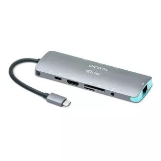 DICOTA USB-C prijenosna 8-u-1 priključna stanica 4K HDMI/PD 100 W