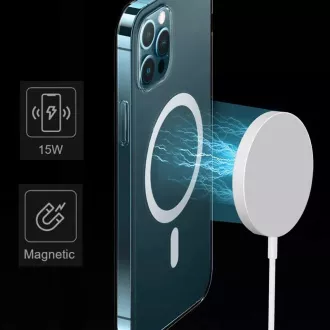 1stCOOL bežični QI punjač 15 W, prijenosni, magnetski, MagSafe kompatibilan, bijeli