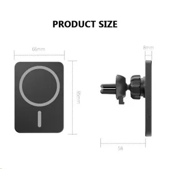 1stCOOL bežični QI punjač 15W, magnetski, za auto, MagSafe kompatibilan, crni 1stCOOL bežični QI punjač 15W, magnetski, za auto, MagSafe kompatibilan, crni