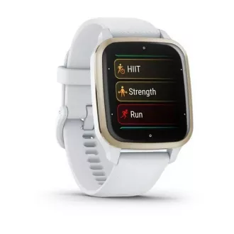 Garmin Venu Sq 2, krem zlatno/bijeli silikonski remen