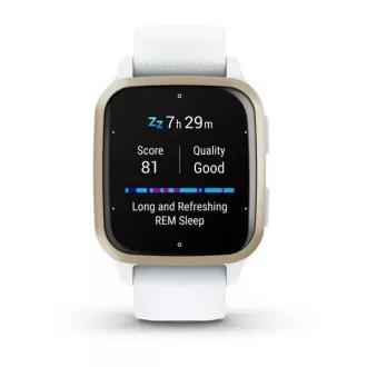 Garmin Venu Sq 2, krem zlatno/bijeli silikonski remen