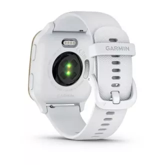 Garmin Venu Sq 2, krem zlatno/bijeli silikonski remen
