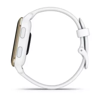 Garmin Venu Sq 2, krem zlatno/bijeli silikonski remen