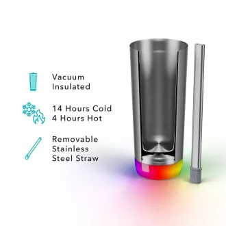 HidrateSpark Pro Tumbler – Pametna boca za hidrataciju, 592 ml, nehrđajući čelik HidrateSpark Pro Tumbler – Pametna boca za hidrataciju, 592 ml, nehrđajući čelik