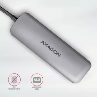 AXAGON HMC-HCR3A, USB 3.2 Gen 1 hub, 3x USB-A porta, HDMI 4k/30Hz, SD/microSD, USB-C kabel 20cm