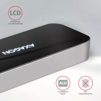 AXAGON HMC-6H4A, USB 3.2 Gen 1 hub, 4x USB-A porta, HDMI 4k/30Hz, PD 100W, USB-C kabel 20cm