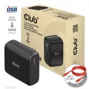 Club3D putni punjač 100 W GAN tehnologija, USB-IF TID certificiran, USB Type-C, Power Delivery(PD) 3.0 Support