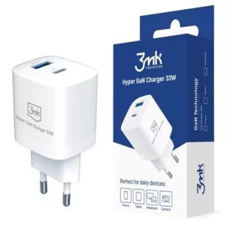 3mk mrežni punjač - Hyper GaN Charger 33W, bijeli 3mk mrežni punjač - Hyper GaN Charger 33W, bijeli