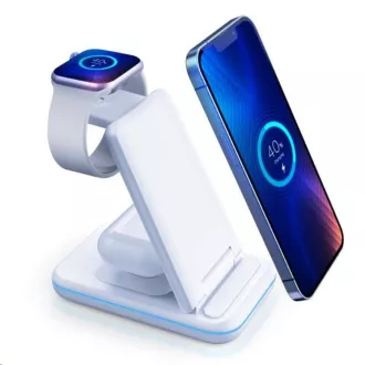 3mk stalak za punjenje - Hyper Wireless Charger 3w1 15W, bijeli