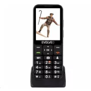 EVOLVEO EasyPhone LT, mobitel za starije osobe sa postoljem za punjenje, crni - Rabljen
