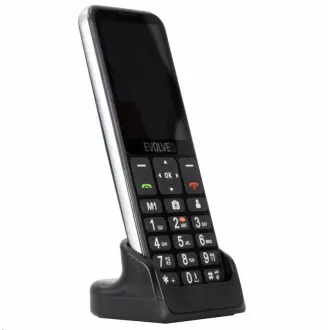 EVOLVEO EasyPhone LT, mobitel za starije osobe sa postoljem za punjenje, crni