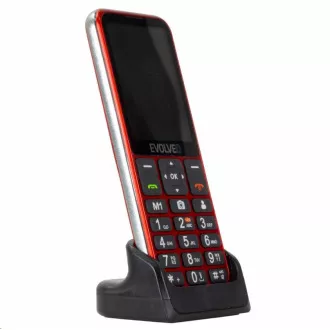 EVOLVEO EasyPhone LT, mobitel za starije osobe sa postoljem za punjenje, crveni EVOLVEO EasyPhone LT, mobitel za starije osobe sa postoljem za punjenje, crveni