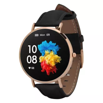 Garett Smartwatch Verona zlatni, crni remen