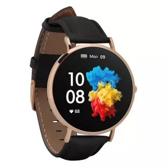 Garett Smartwatch Verona zlatni, crni remen