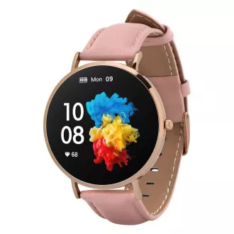Garett Smartwatch Verona zlatni, ružičasti remen