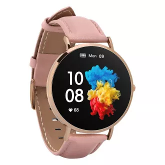 Garett Smartwatch Verona zlatni, ružičasti remen