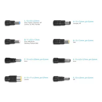 AVACOM QuickTIP 150W - univerzalni adapter za prijenosna računala + 8 konektora