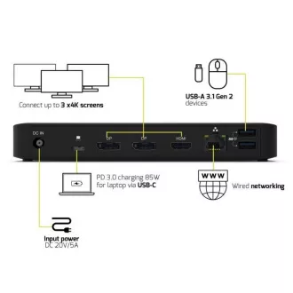 PORT priključna stanica za do 9 perifernih uređaja putem USB-C, crna PORT priključna stanica za do 9 perifernih uređaja putem USB-C, crna