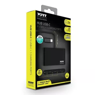 PORT hub USB-C s priključcima 3x USB-C 3.1 + 1x USB-C 100 W PD