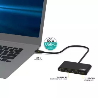 PORT hub USB-C s priključcima 3x USB-C 3.1 + 1x USB-C 100 W PD