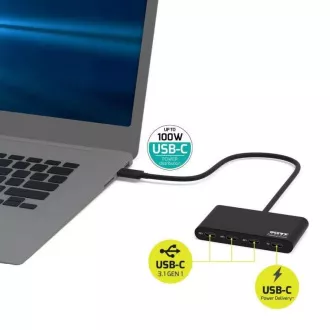 PORT hub USB-C s priključcima 3x USB-C 3.1 + 1x USB-C 100 W PD