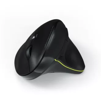 PORT vertikalni bežični ergonomski miš, BT, 2,4 GHz, USB-A/C, za dešnjake, crni