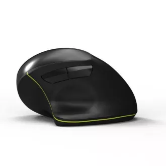 PORT vertikalni bežični ergonomski miš, BT, 2,4 GHz, USB-A/C, za dešnjake, crni