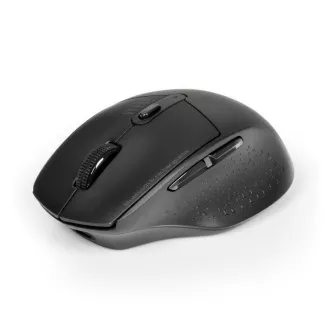 PORT punjivi miš s dvostrukom bežičnom vezom, BT, 2,4 GHz, USB-A/C, crni