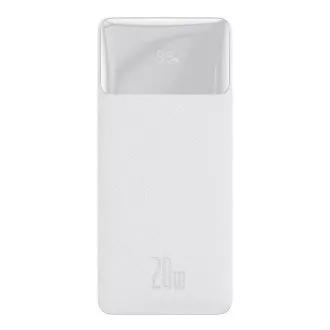 Baseus Bipow power bank s digitalnim zaslonom 20000mAh 20W bijeli Baseus Bipow power bank s digitalnim zaslonom 20000mAh 20W bijeli