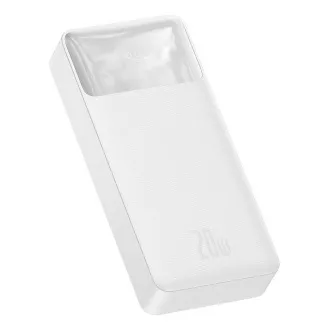 Baseus Bipow power bank s digitalnim zaslonom 20000mAh 20W bijeli Baseus Bipow power bank s digitalnim zaslonom 20000mAh 20W bijeli