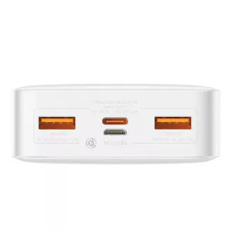 Baseus Bipow power bank s digitalnim zaslonom 20000mAh 20W bijeli Baseus Bipow power bank s digitalnim zaslonom 20000mAh 20W bijeli