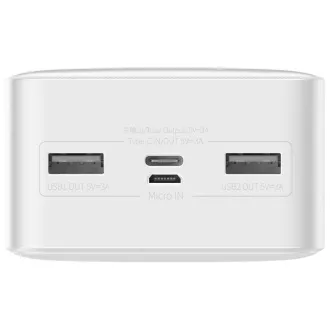Baseus Bipow powerbank s digitalnim zaslonom 30000mAh 15W bijeli